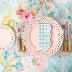 Pink Basketweave Starter Plate