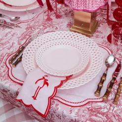 Pink Basketweave Starter Plate