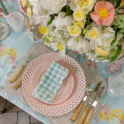 Pink Basketweave Starter Plate (Set of 4)