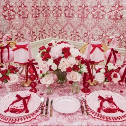 Pink Basketweave Starter Plate (Set of 4)
