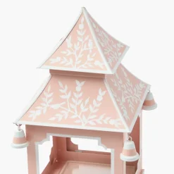 Pink Chinoiserie Pagoda Lantern
