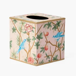 Pink Chinoiserie Tole Tissue Box