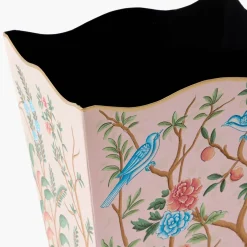 Pink Chinosierie Tole Bin