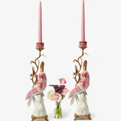 Pink Cockatiel Candle Holder