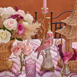 Pink Cockatiel Candle Holder