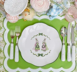 Pink Cottontail Bunny Dinner Plate