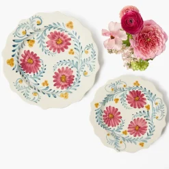 Pink Flowers Starter Plate