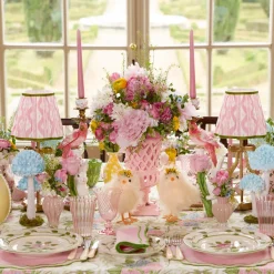 Pink Fluted Wine Glasses (Set of 4)