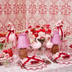 Pink Frilled Silk Lampshade (18cm)