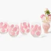 Pink Hydrangea Glasses (Set of 4)