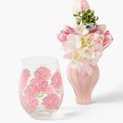 Pink Hydrangea Glasses (Set of 4)