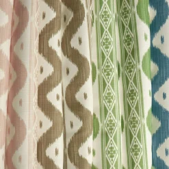 Pink Ikat Stripe Fabric