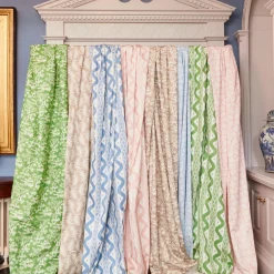 Pink Ikat Stripe Fabric