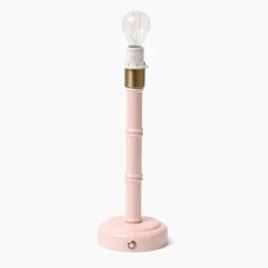 Pink Leonora Lacquer Rechargeable Lamp with Pink Ikat Shade (18cm)