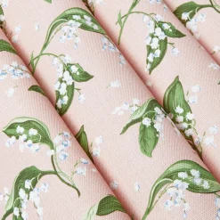 Pink Lily of the Valley Fabric