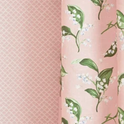 Pink Lily of the Valley Fabric