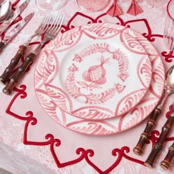 Pink Melograno Dinner & Starter Plates (Set of 8)