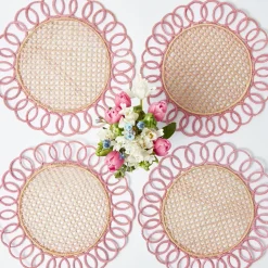 Pink Pia Woven Placemats (Set of 4)