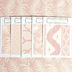 Pink Trailing Ferns Fabric