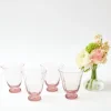 Pink Tulip Water Glasses (Set of 4)
