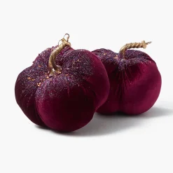 Purple Glitter Pumpkin (Pair)