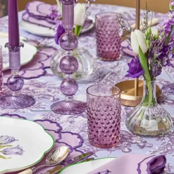 Purple Hobnail Glasses (Set of 6)