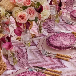 Purple Hobnail Jug & Glasses (Set of 6)