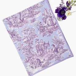 Purple Ottilie Toile Tablecloth