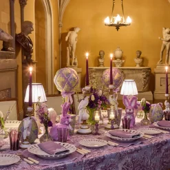 Purple Ottilie Toile Tablecloth
