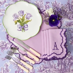Purple Tulip Dinner Plates (Set of 4)