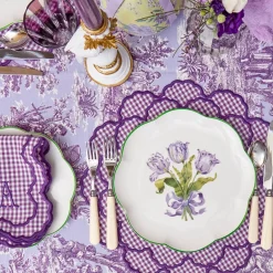 Purple Tulip Dinner Plates (Set of 4)