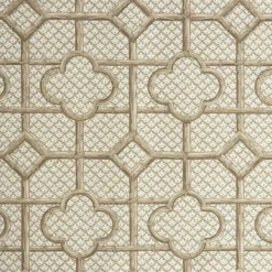 Putty Bamboo Trellis Fabric