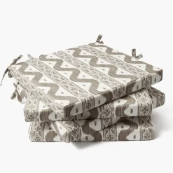 Putty Ikat Seat Pad Cushions (Set of 4)