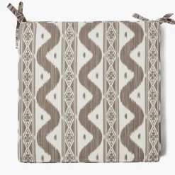 Putty Ikat Seat Pad Cushions (Set of 4)