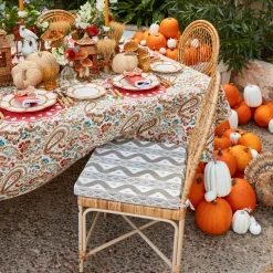 Putty Ikat Seat Pad Cushion