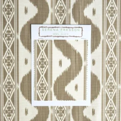 Putty Ikat Stripe Fabric