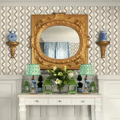 Putty Ikat Stripe Wallpaper