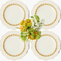 Putty Laurel Dinner Plates (Set of 4)