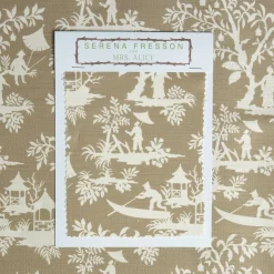 Putty Pagoda Garden Fabric