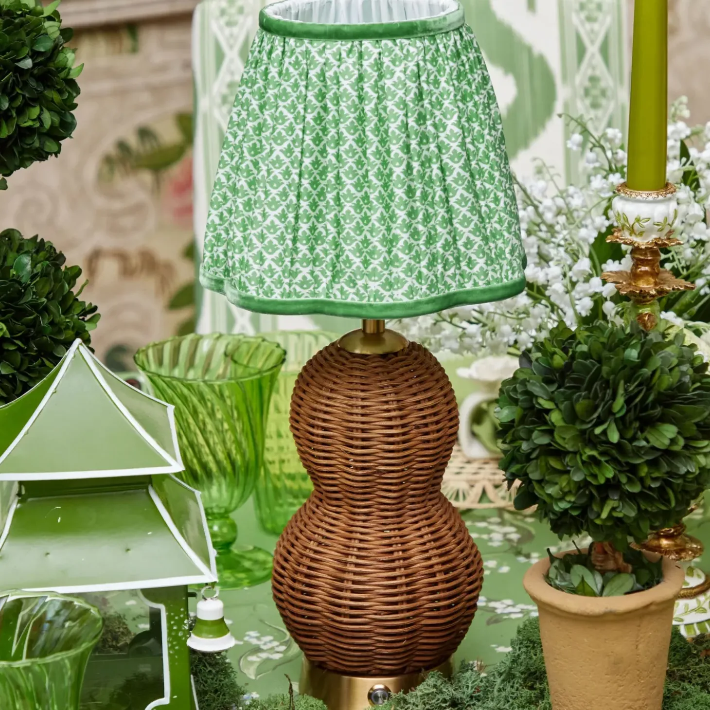 Rattan Bardot Rechargeable Lamp
