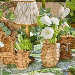 Rattan Bow Vases (Set of 3)