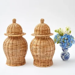 Rattan Ginger Jar