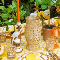 Rattan Hurricane Lantern (Pair)