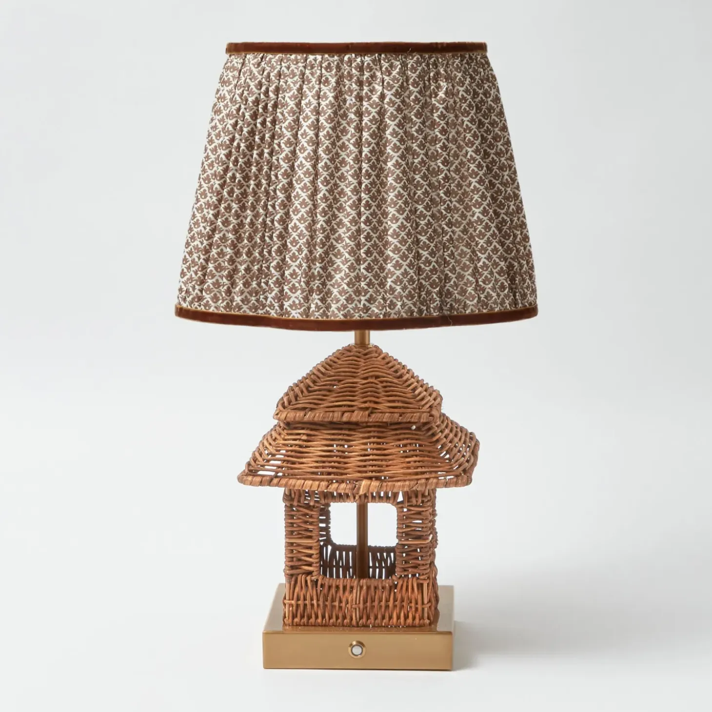 Rattan Rechargeable Pagoda Lamp