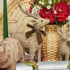Rattan Reindeer Family