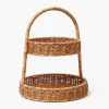 Rattan Two Tiered Stand