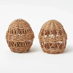 Rattan Woven Egg Family