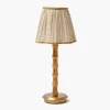 Rechargeable Bamboo Lamp with Putty Lotus Shade (18cm)