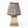 Rechargeable Lamp with Chocolate Lotus Shade (18cm)