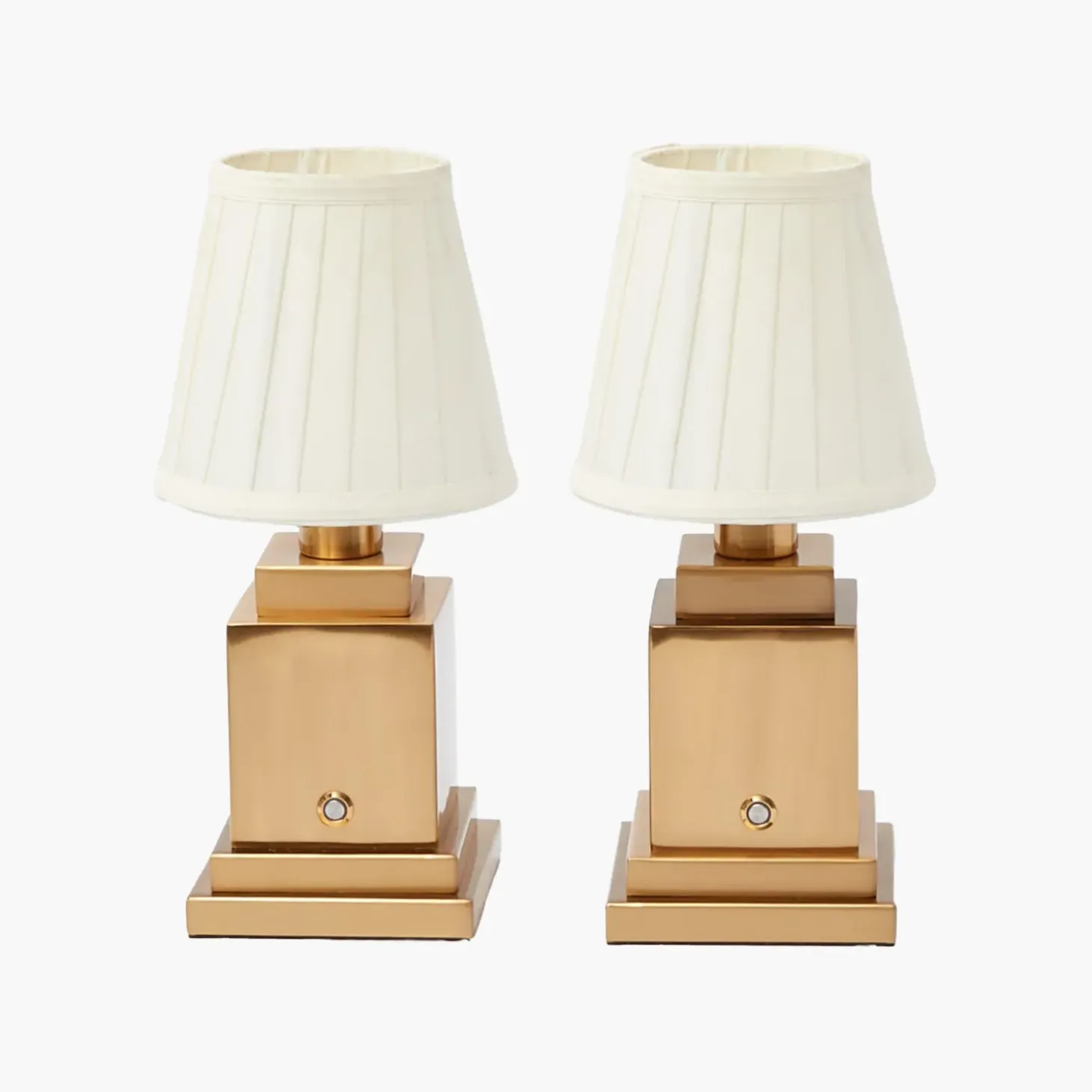 Rechargeable Lamp with Cream Shade (15cm)